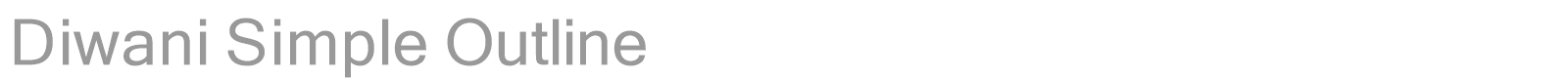 Diwani Simple Outline font preview